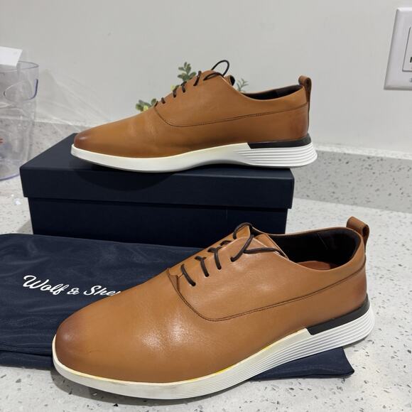 Wolf & Shepherd Crossover Longwing honey leather shoes Size 12 DG Brown main image 3